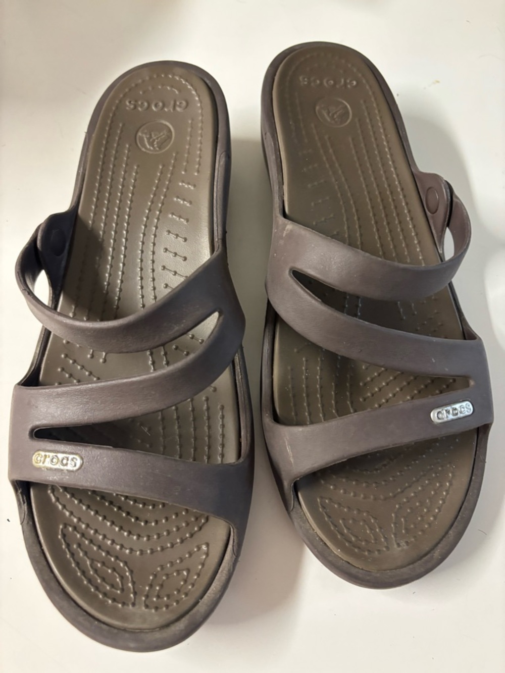 CROCS Women's Brown Slip-On Sandals